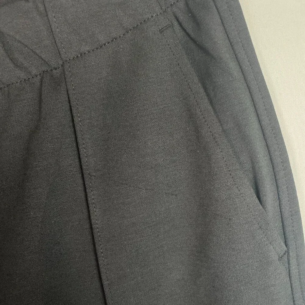 Everlane The Dream High Rise Pintuck Knit Pull On Work Office Pant Black S
